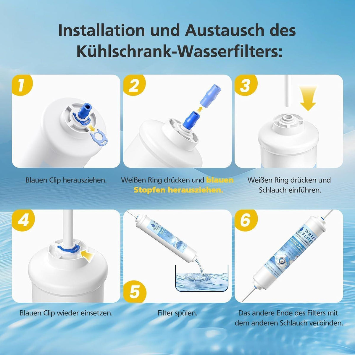 Wasserfilter Kühlschrank für Samsung & LG Modelle