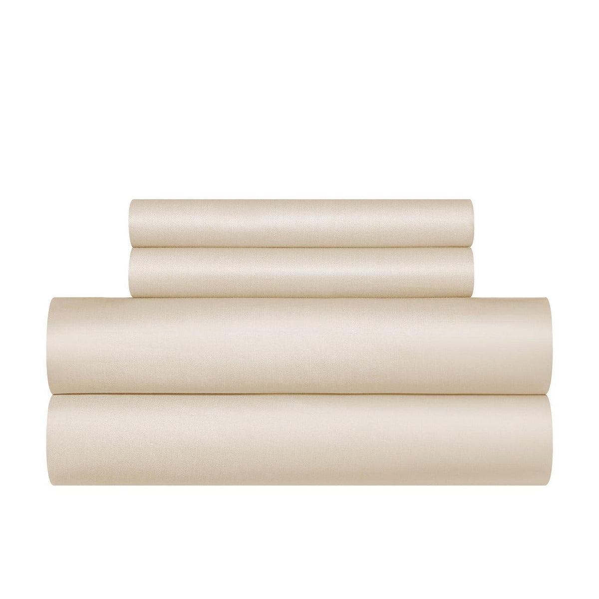 Bettwäsche-Set 135x200 Khaki Mako Satin 4-teilig Taupe Braun