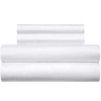 Mako Satin Bettwäsche 135x200 Weiß 4tlg. Baumwolle