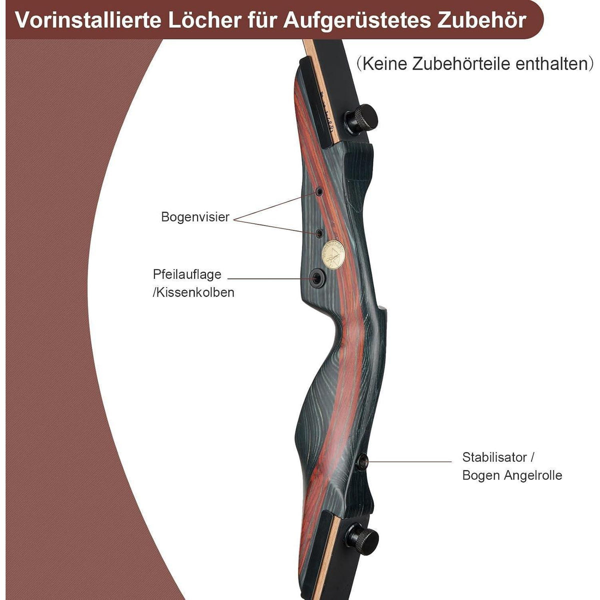 62" Recurvebogen 20-50lbs – Einsteigerbogen für Erwachsene