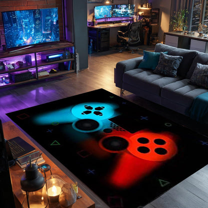 Gaming Teppich 3D Gamepad Design 160x230 cm – Rutschfest & Waschbar