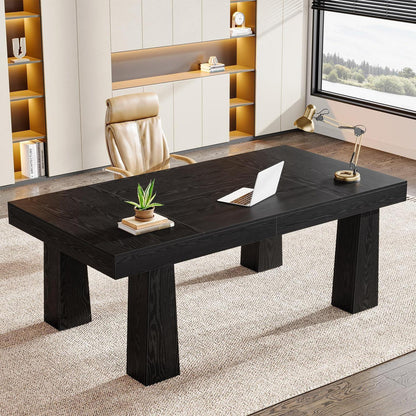 Schreibtisch 160x80 cm – Industrieller Computertisch Schwarz