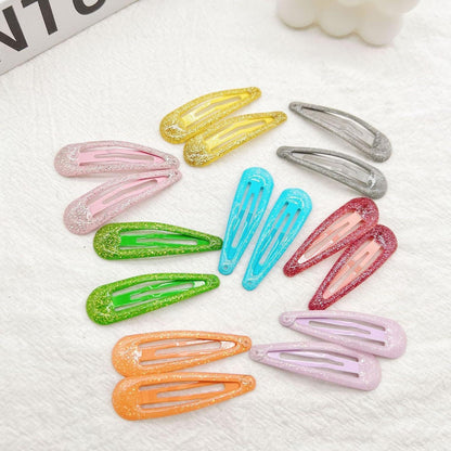 16 Glitzer Haarspangen Mädchen, Bonbonfarben Snap Clips