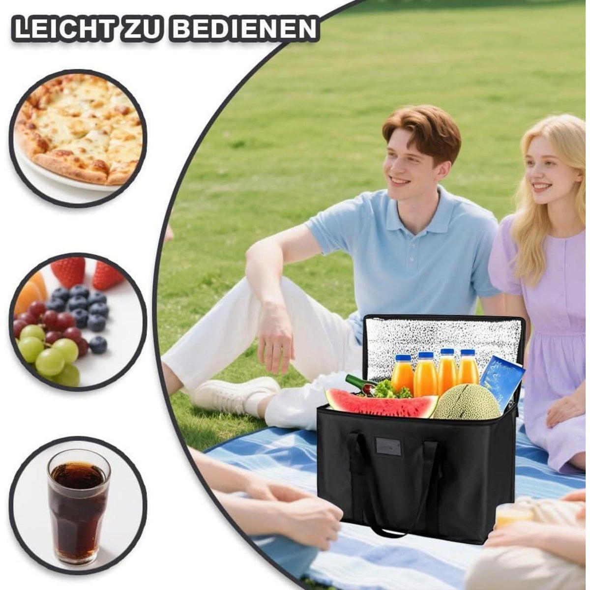 40L Kühltasche – Faltbar & Isolierbar für Picknick, Camping & Reisen