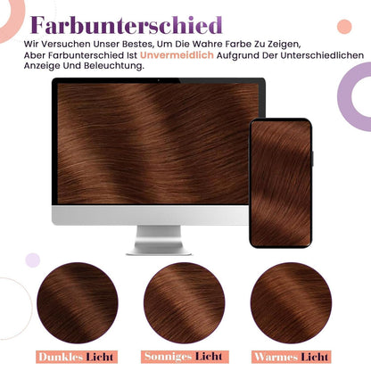Rote Echthaar Clip-in Extensions – 40cm, 80g