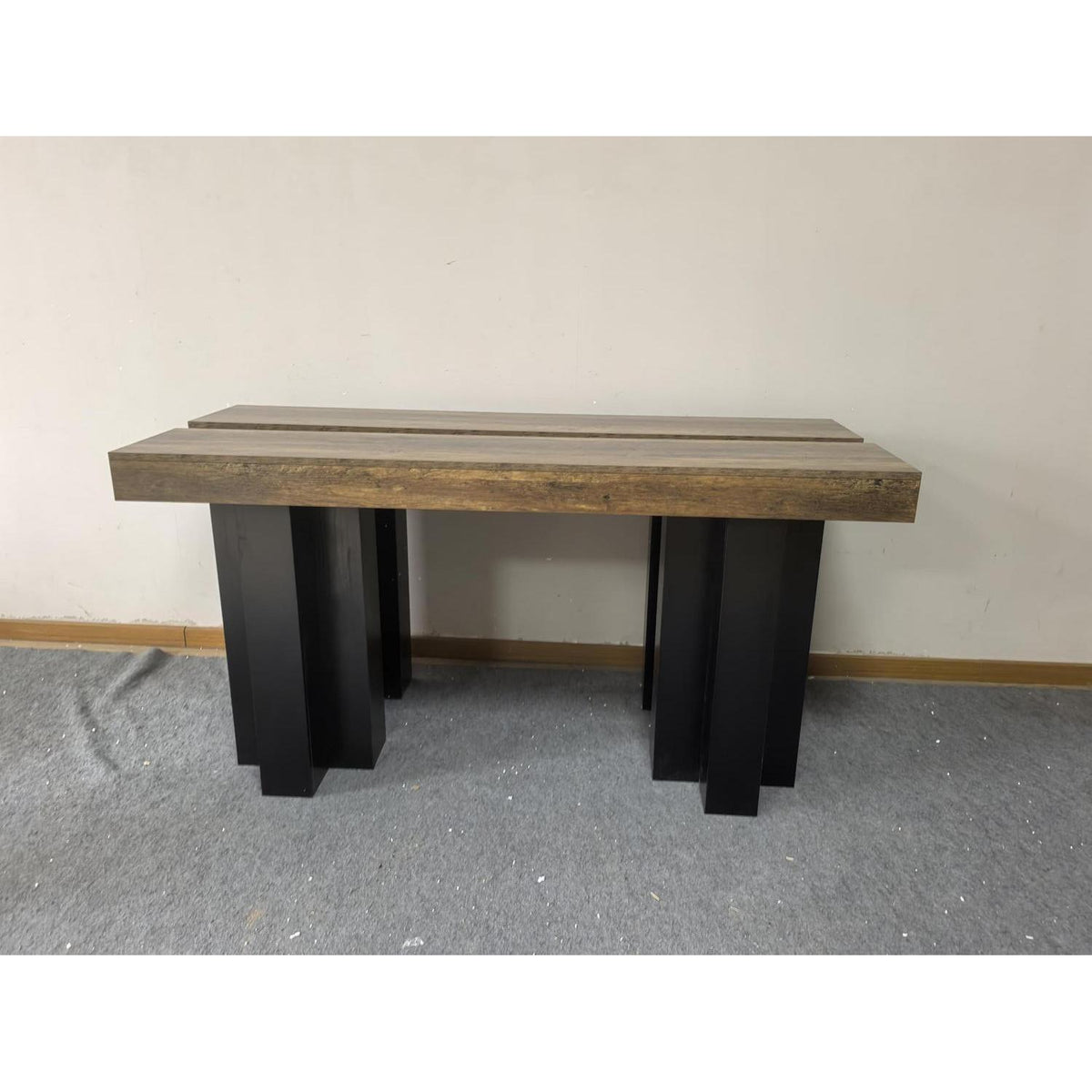 Rustikaler Konsolentisch 160cm – Schmaler Flurtisch für Wohnzimmer