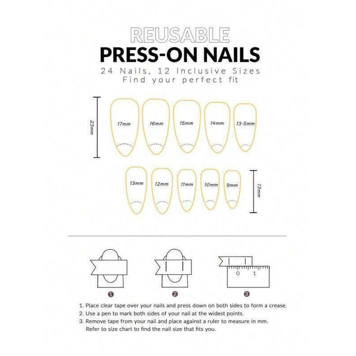 MouyouGlow Press on Nails Weiß French mit Blumen & Perlen Design