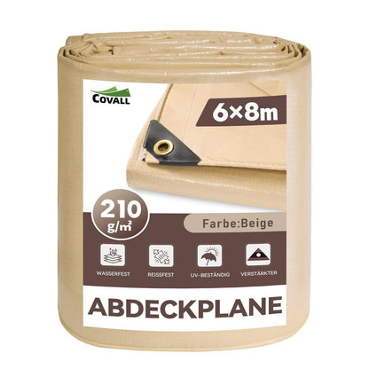 Schwere Abdeckplane 6x8m – Wasserfest, Reißfest & UV-Schutz