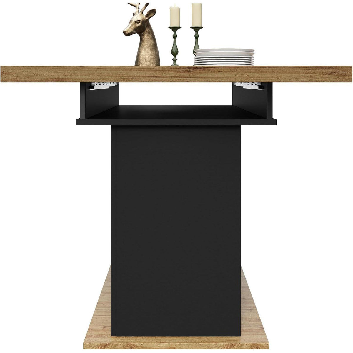Ausziehbarer Esstisch 110-140cm | Platzsparender Küchentisch Retro Design