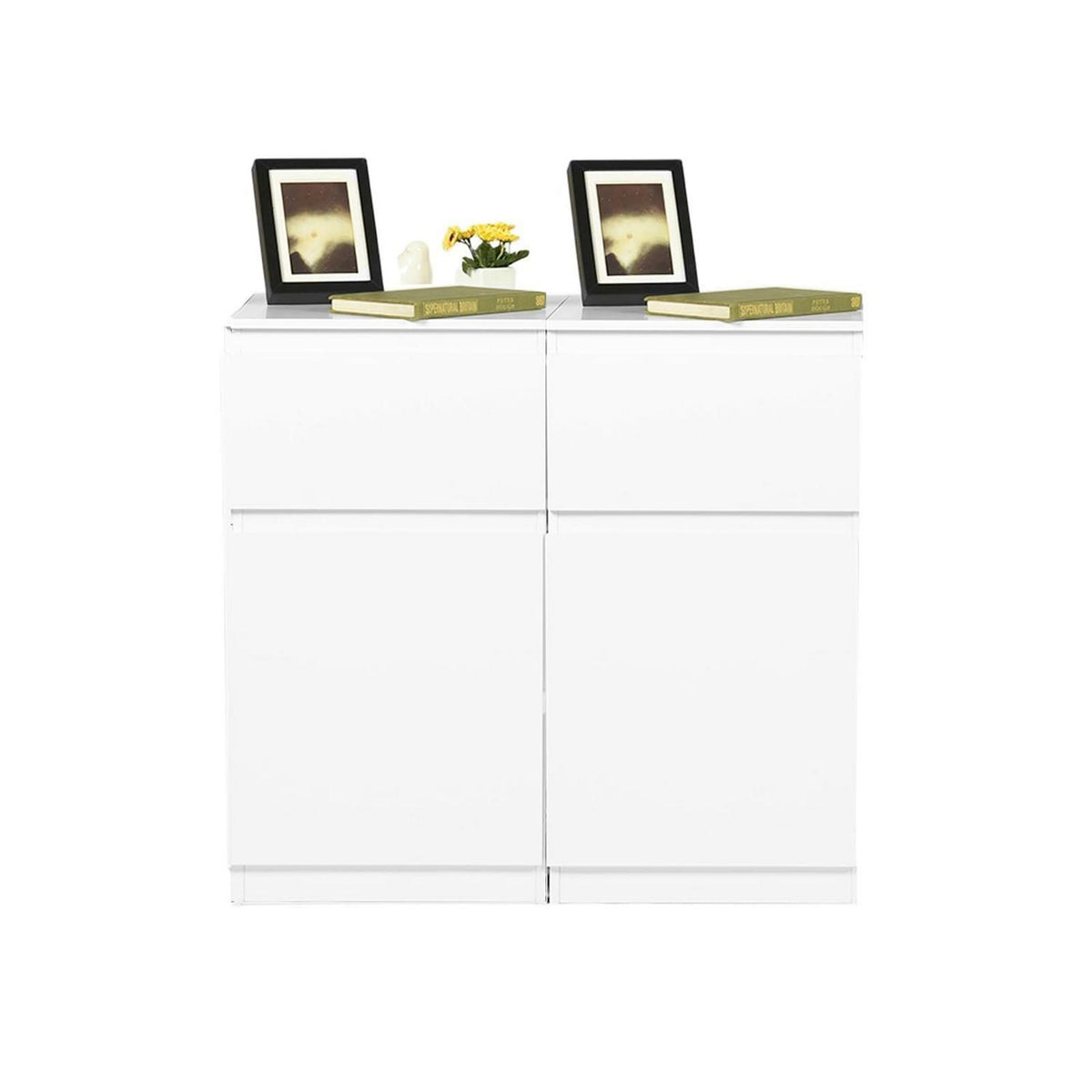 Weiße Kommode mit Schublade & Tür – Schlafzimmer & Wohnzimmer