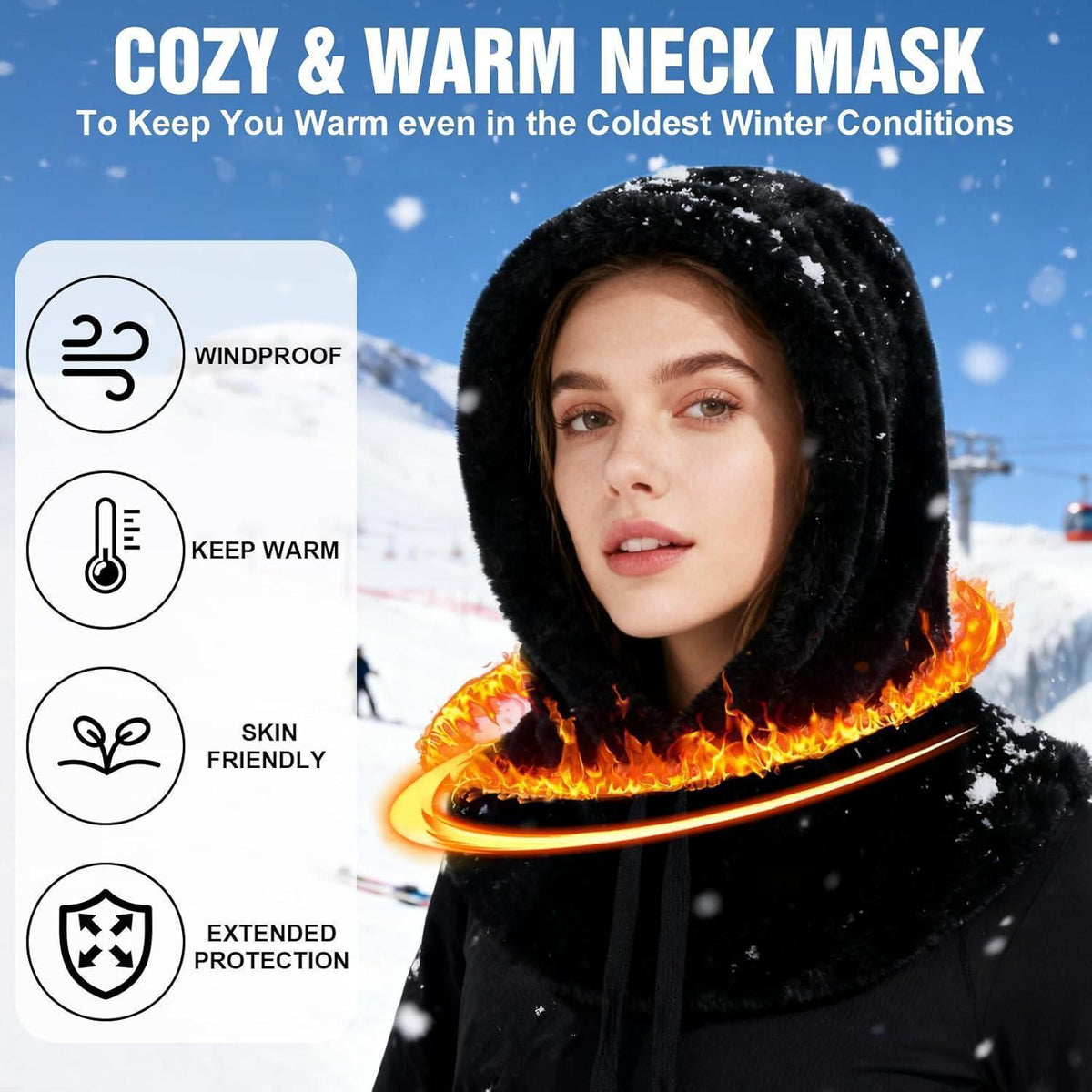 Thermo Sturmhaube Damen – Warm & Winddicht für Winteraktivitäten