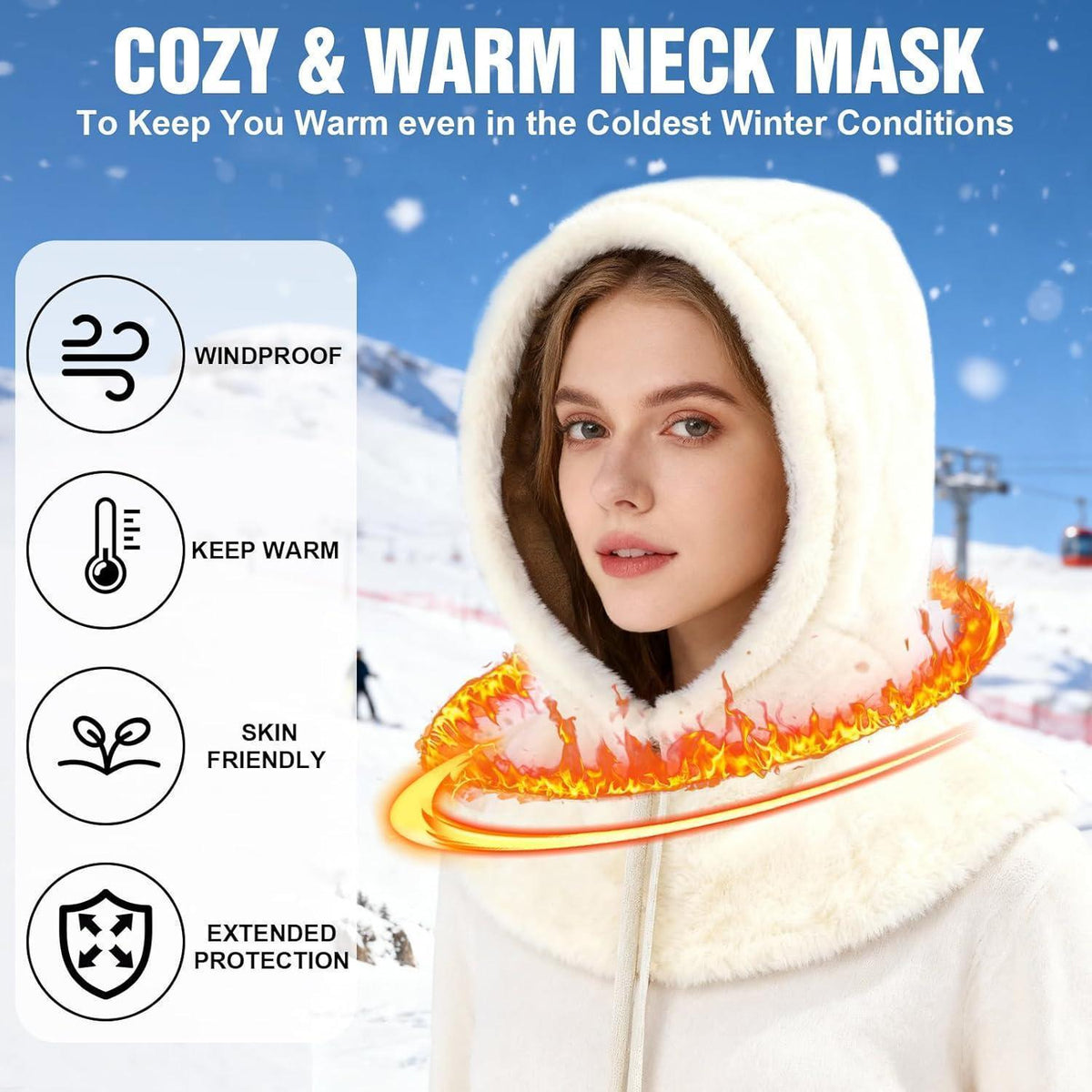 Thermo Sturmhaube Damen – Warm & Winddicht für Winteraktivitäten