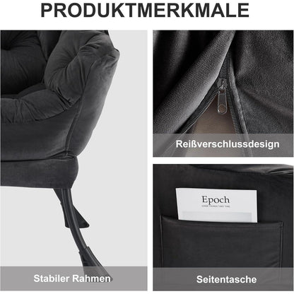 Lazy Chair mit Ottomane – Bequemer Ohrensessel mit Fußhocker