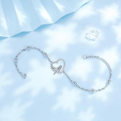 925 Sterling Silber Tier Armband mit Zirkonia, verstellbar