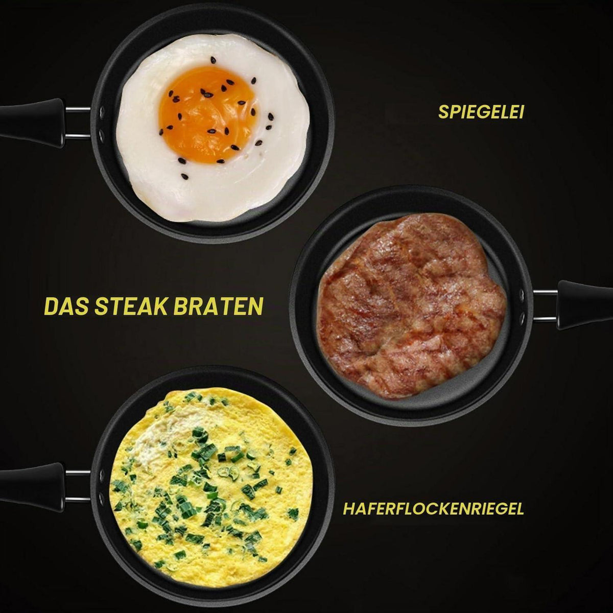 2x Mini Pfanne Induktion | Antihaftbeschichtet & Kochset