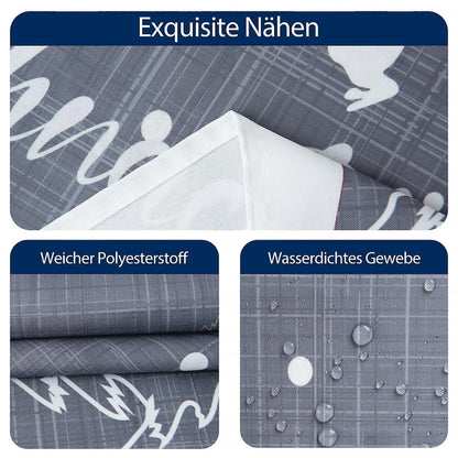 Tischdecke Grau mit Muster 140x240 cm