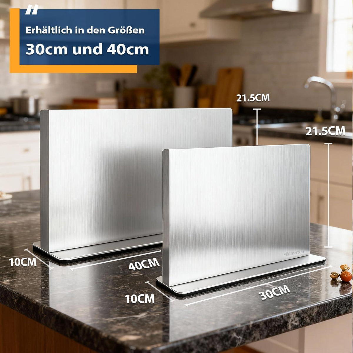 Magnetischer Messerblock Edelstahl – 40cm, Doppelseitig