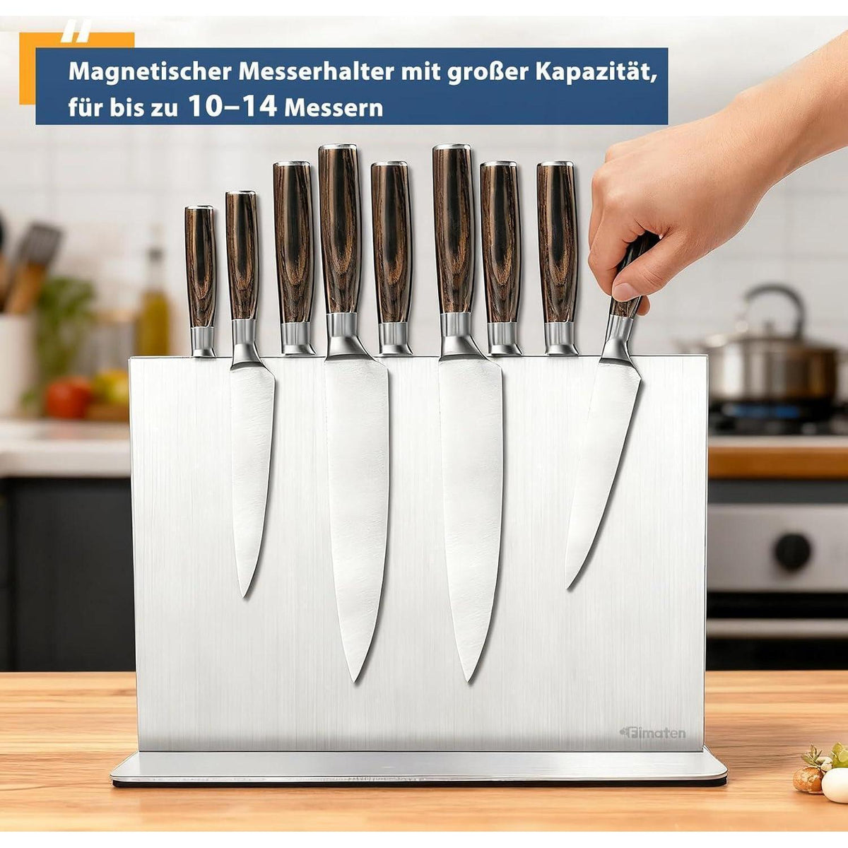 Magnetischer Messerblock Edelstahl – Universeller Messerhalter