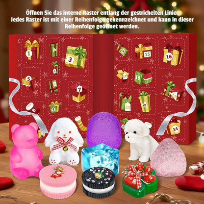 Fidget Adventskalender 2026 Kawaii Mochi Set Stressabbau Geschenk