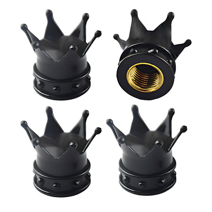 4x Kronen Ventilkappen Metall – Autoreifen & Fahrradventile