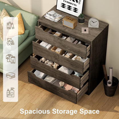 Weißes 4-Schubladen Sideboard | Schlafzimmer Kommode 71x41x82 cm