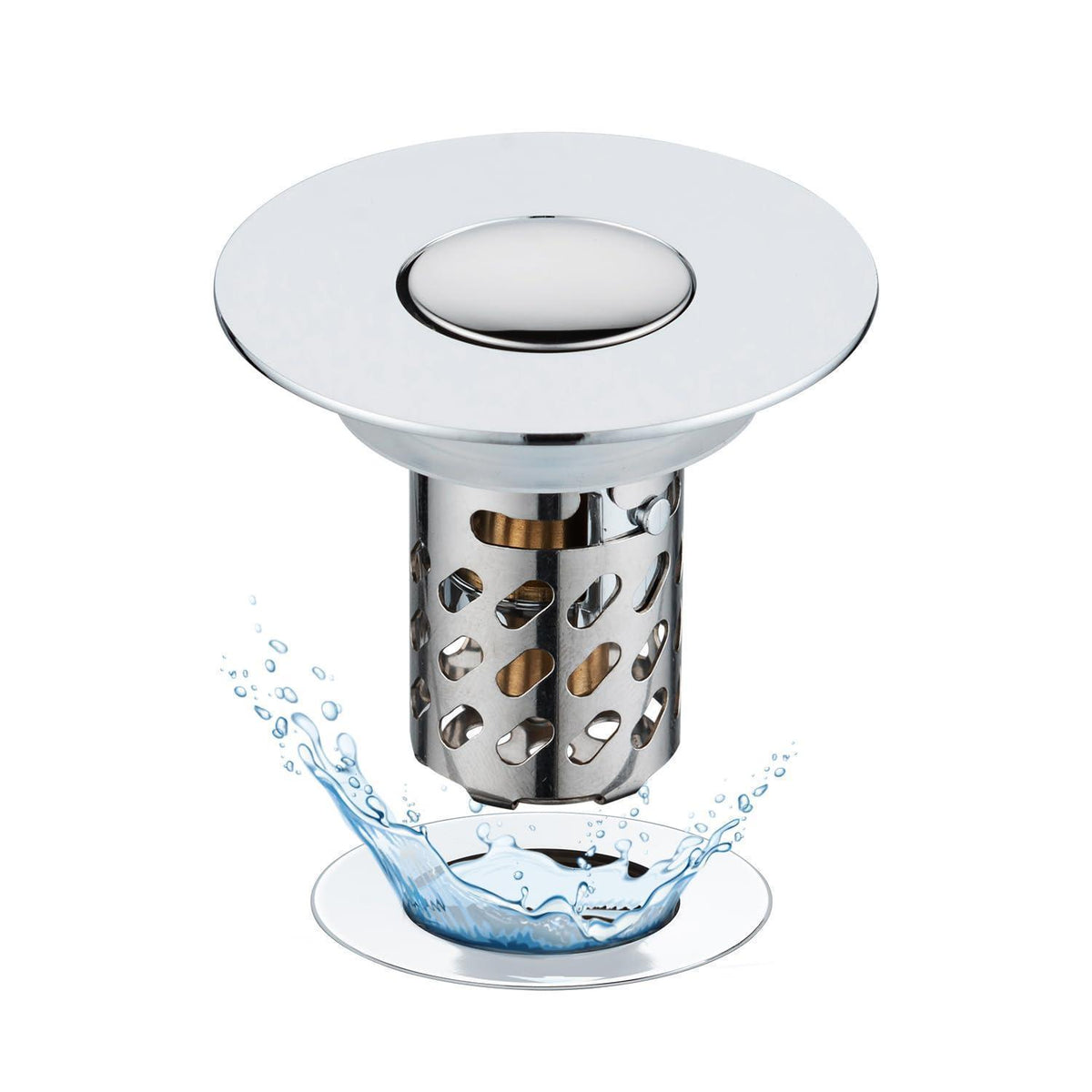 Pop-Up Abflusssieb Waschbecken 3in1 mit Filterkorb