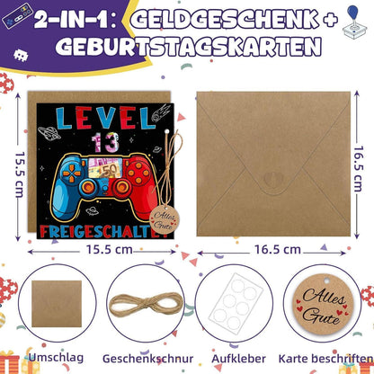 Gamer Geschenk 12. Geburtstag – Kissen, Socken & Geldkarte