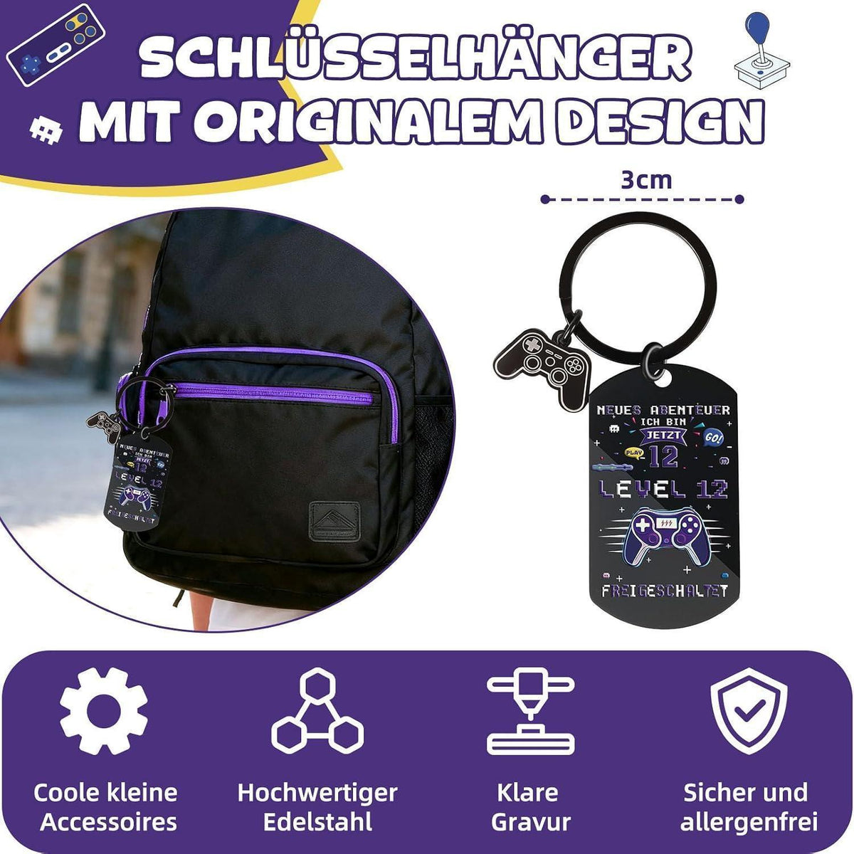 Gamer Geschenk 12. Geburtstag – Kissen, Socken & Geldkarte