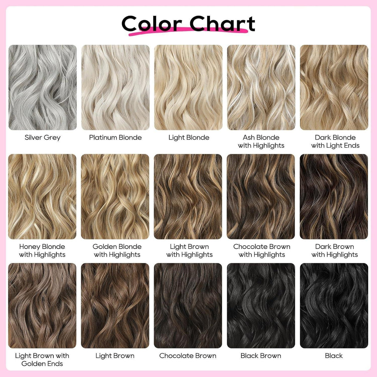 Welliges Clip-In Haarverlängerung 35 cm – Volumines & Natürliches Haar
