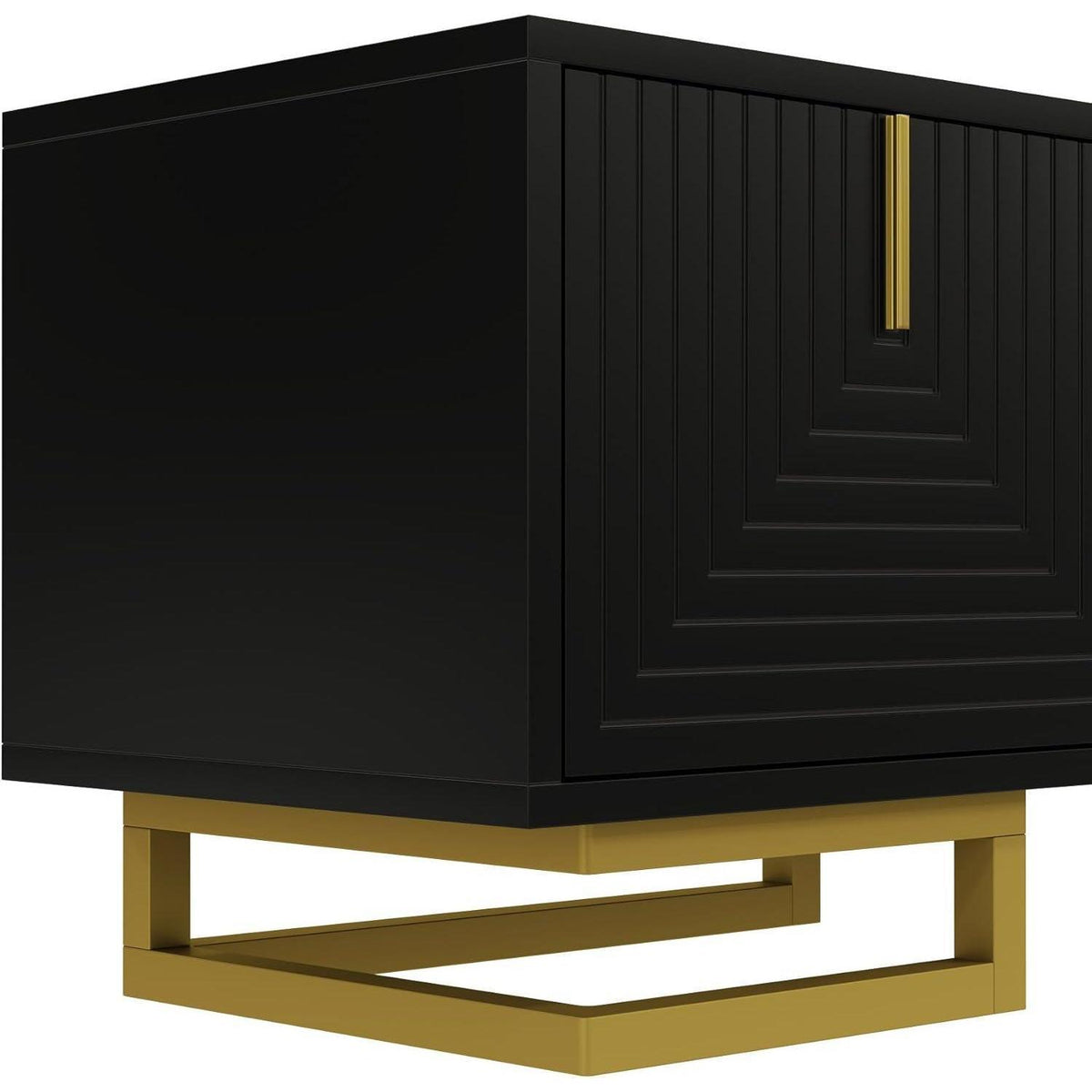 Moderner TV-Schrank 160cm mit goldenen Akzenten & Stauraum