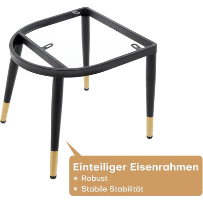 Esszimmerstühle Set 6x Samt Grün, 200KG Belastbar & Komfortabel