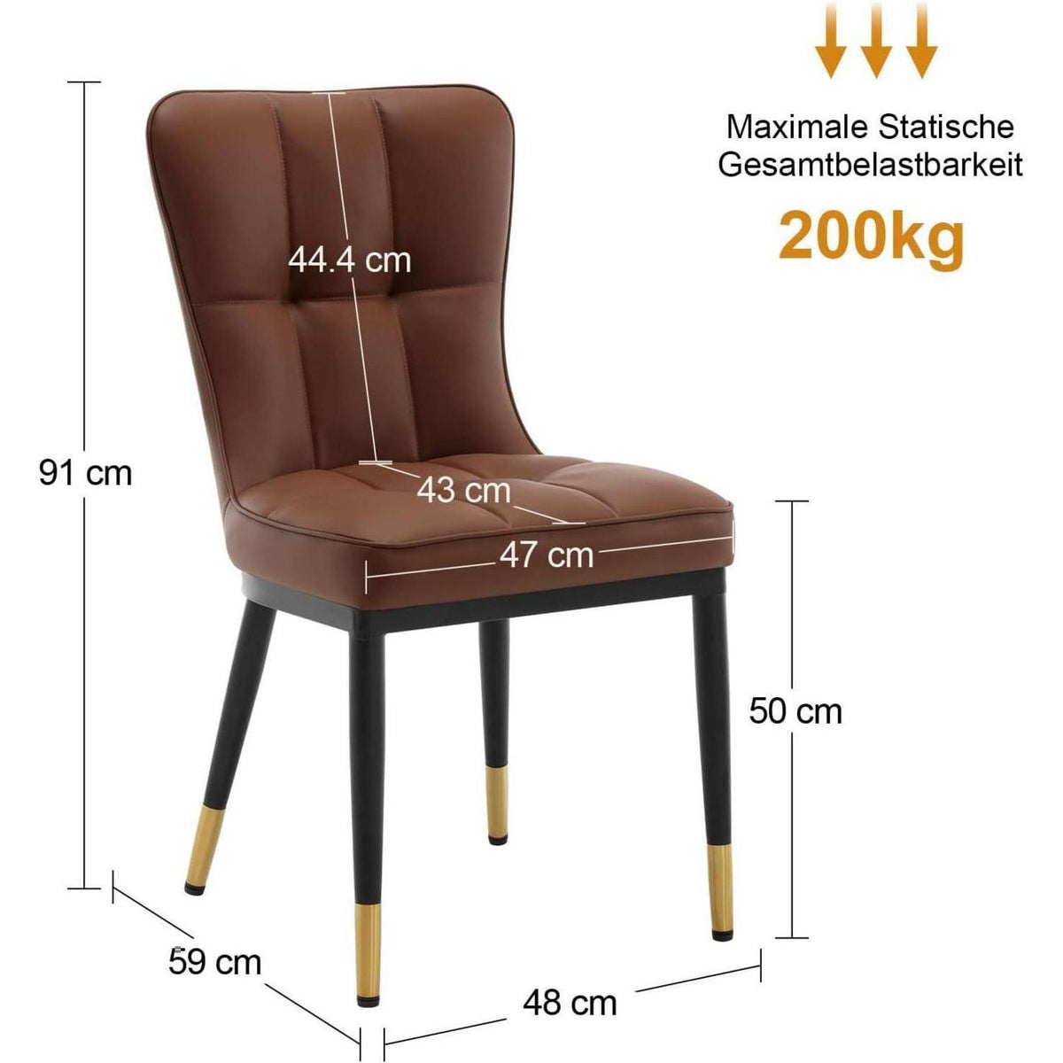 Esszimmerstühle Set Braun 6er – Bequem & Modern
