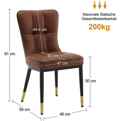 Esszimmerstühle Set Braun 6er – Bequem & Modern