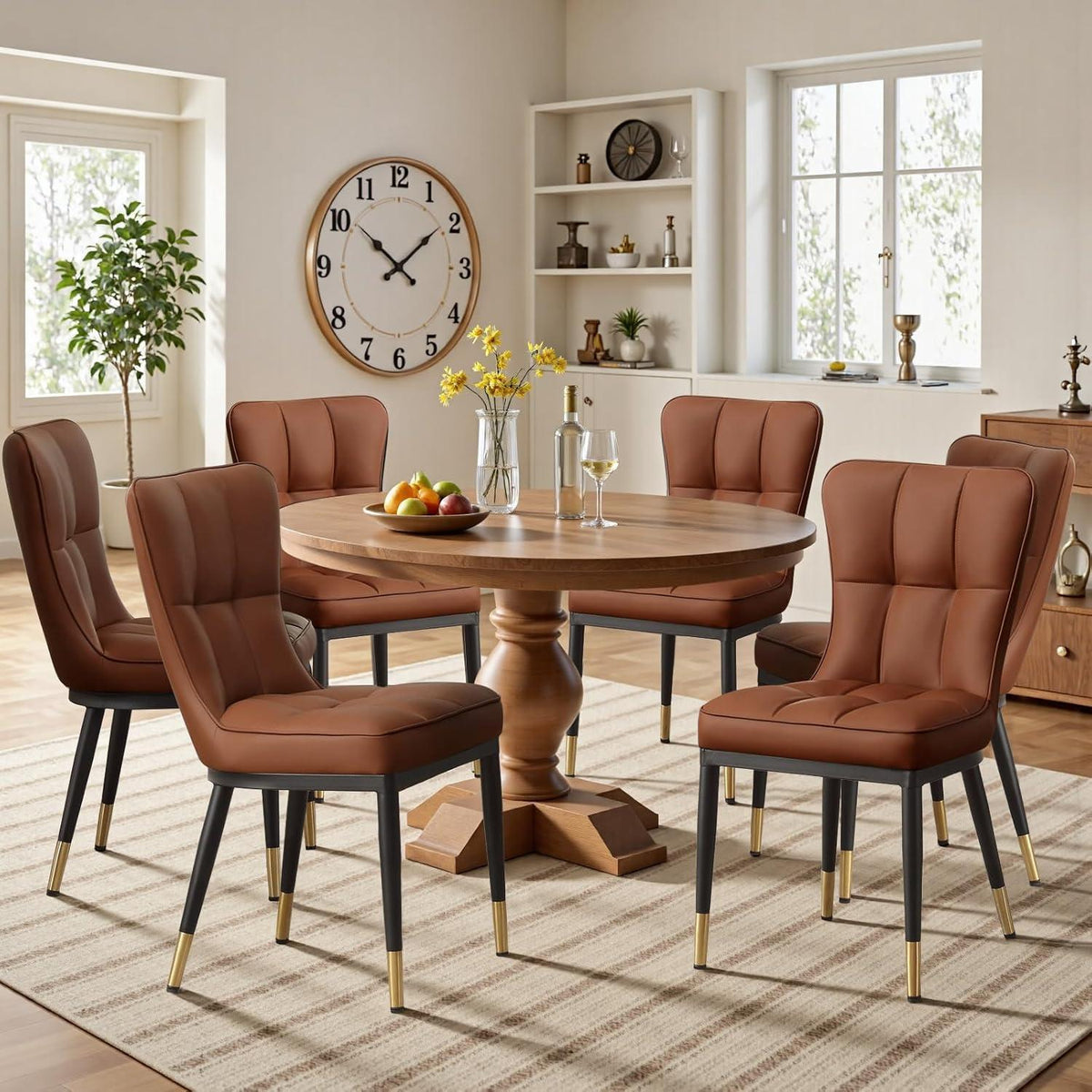 Esszimmerstühle Set Braun 6er – Bequem & Modern