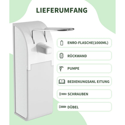 Aluminium Seifenspender Set (2x 1000ml) Wandmontage