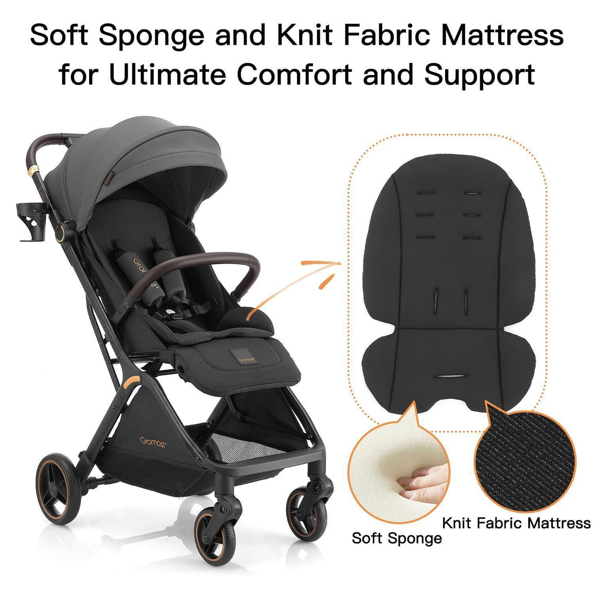 Faltbarer Kinderwagen – Reisebuggy mit Verstelllehne & UV-Schutz