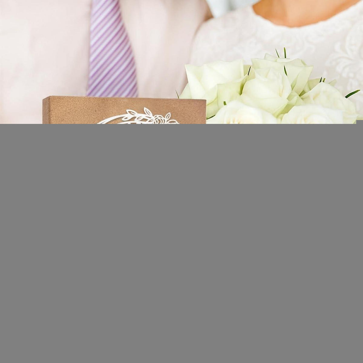 Geldgeschenk Hochzeit: Elegante Geschenkbox mit Karte & Herz-Holzspänen