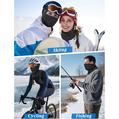Sturmhaube Winddicht Warm – Skimaske Fahrrad Balaclava Grau