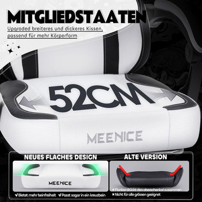 Gaming Stuhl Katze mit Fußstütze & Katzenohren, Ergonomisch, 200kg, Schwarzweiß