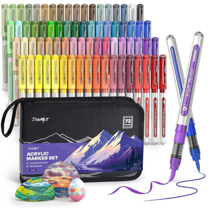Acryl-Malmarkierer 72 Farben – Wasserfest & Vielseitig