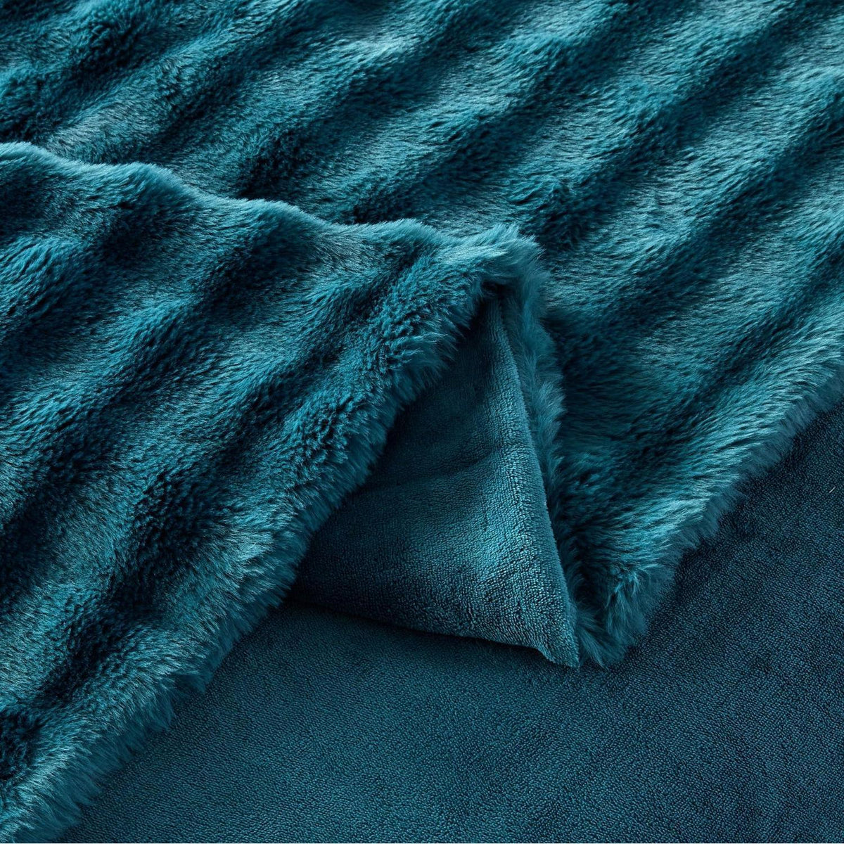 Plüsch Bettwäsche Set 200x220 Petrol - Warm & Flauschig Winterbettwäsche