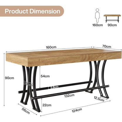 Tribesigns Bartisch 160cm – Stehtisch für Küche & Wohnzimmer