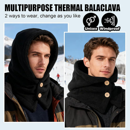 Winter Thermo Kapuzenschal Unisex – Warm & Winddicht 2in1