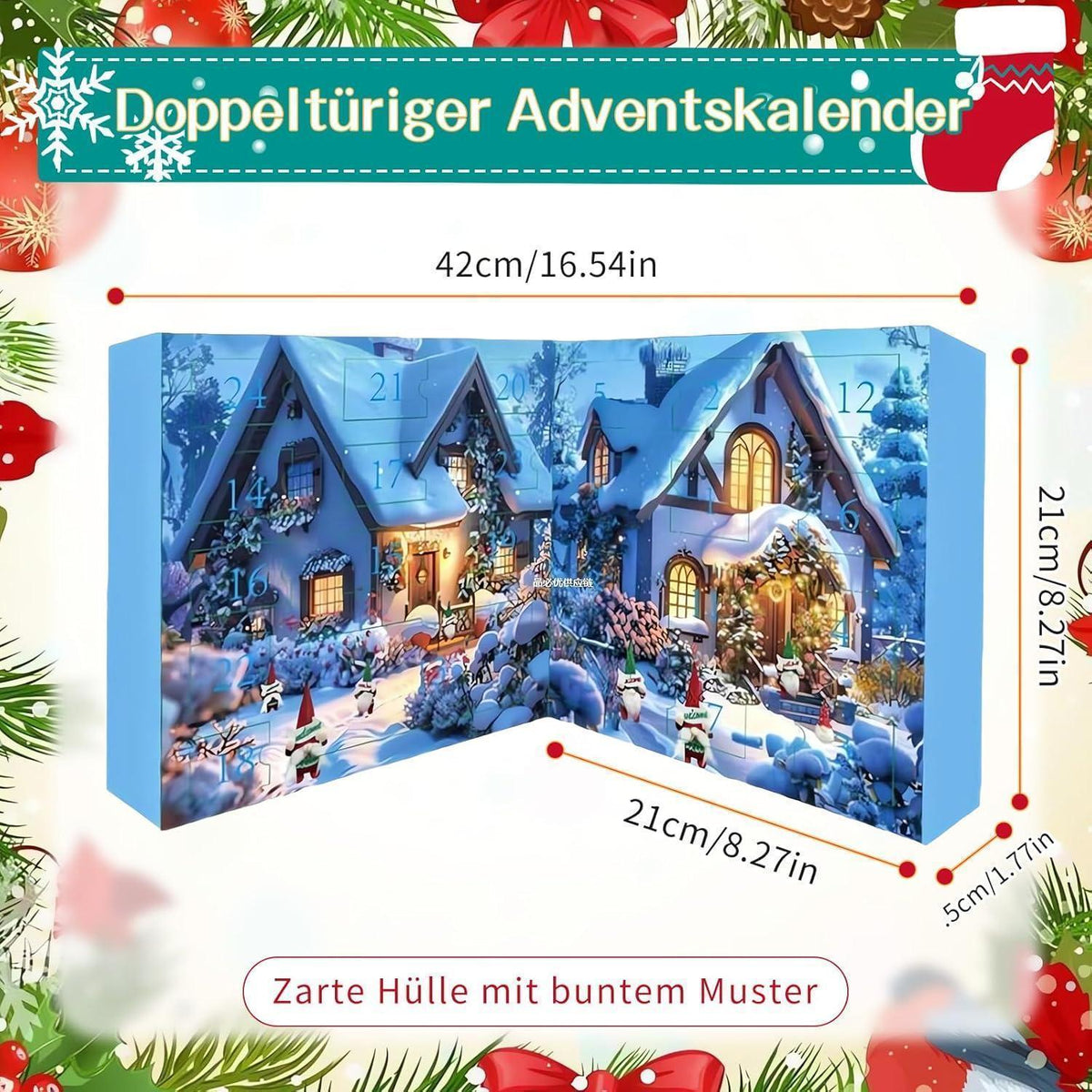 Adventskalender Wichtel 24 Tage Countdown Deko für Erwachsene