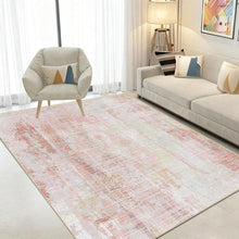 Vintage Teppich Rosa – Weicher Kurzflor 140x200cm für Wohnzimmer