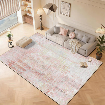 Vintage Teppich Altrosa Rosa 160x200cm – Weicher Kurzflor Teppich