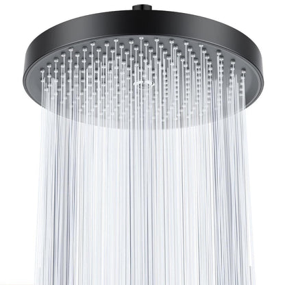 10 Zoll Regendusche mit Anti-Kalk-Düsen Schwarz