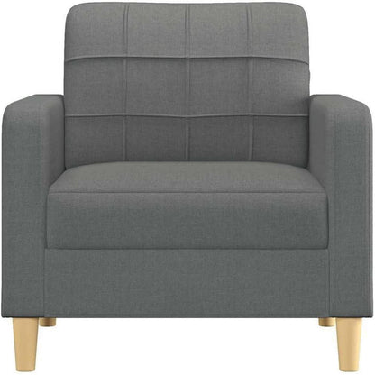 Sofasessel Polstersofa Dunkelgrau – Bequemes Loungesofa mit Kissen