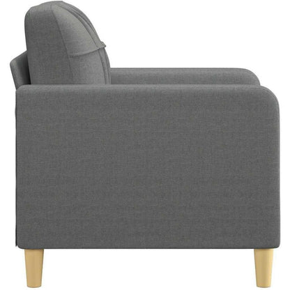 Sofasessel Polstersofa Dunkelgrau – Bequemes Loungesofa mit Kissen