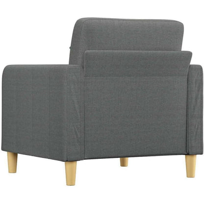 Sofasessel Polstersofa Dunkelgrau – Bequemes Loungesofa mit Kissen